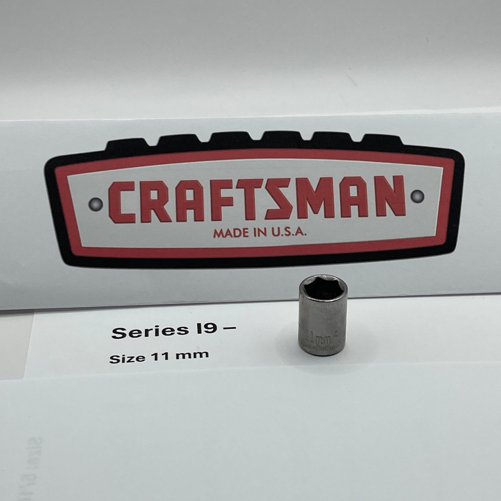 Craftsman 11mm 6 Point Socket 1/4 Drive‎ Series i9 Made in USA 43509 Metric